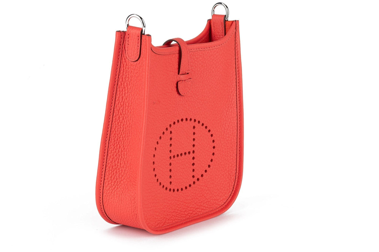 Hermes Bnib Rouge Pivoine Evelyne Handbag Mini Travel Bag