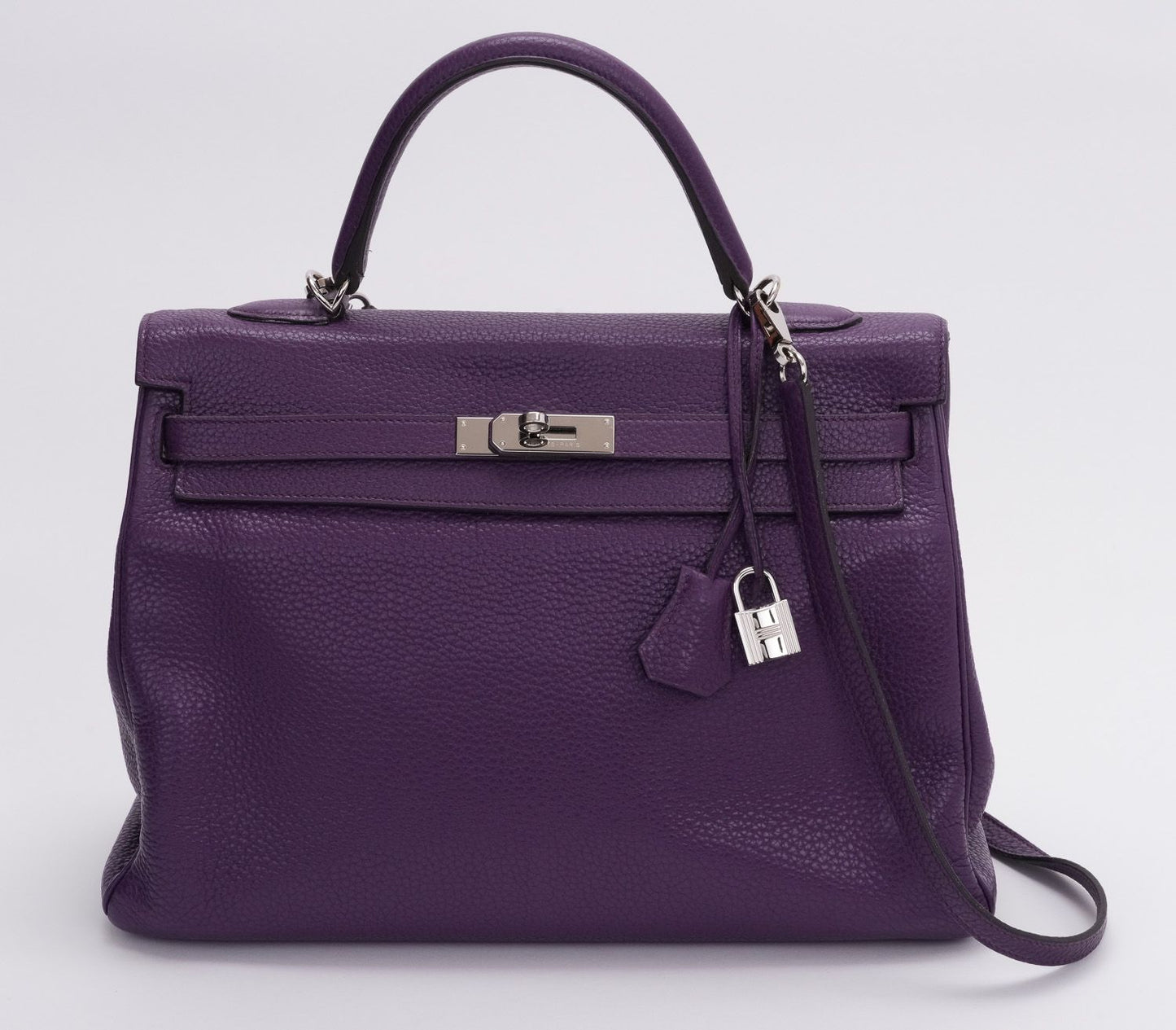 Hermes Kelly Retourne Ultraviolet Bag Travel Bag
