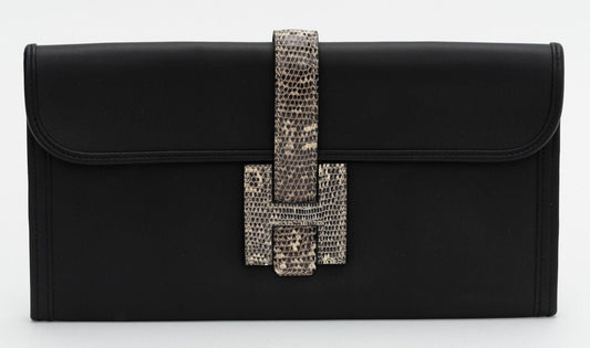 Hermes Jige Elan Swift Ombre Lizard Handbag Travel Bag