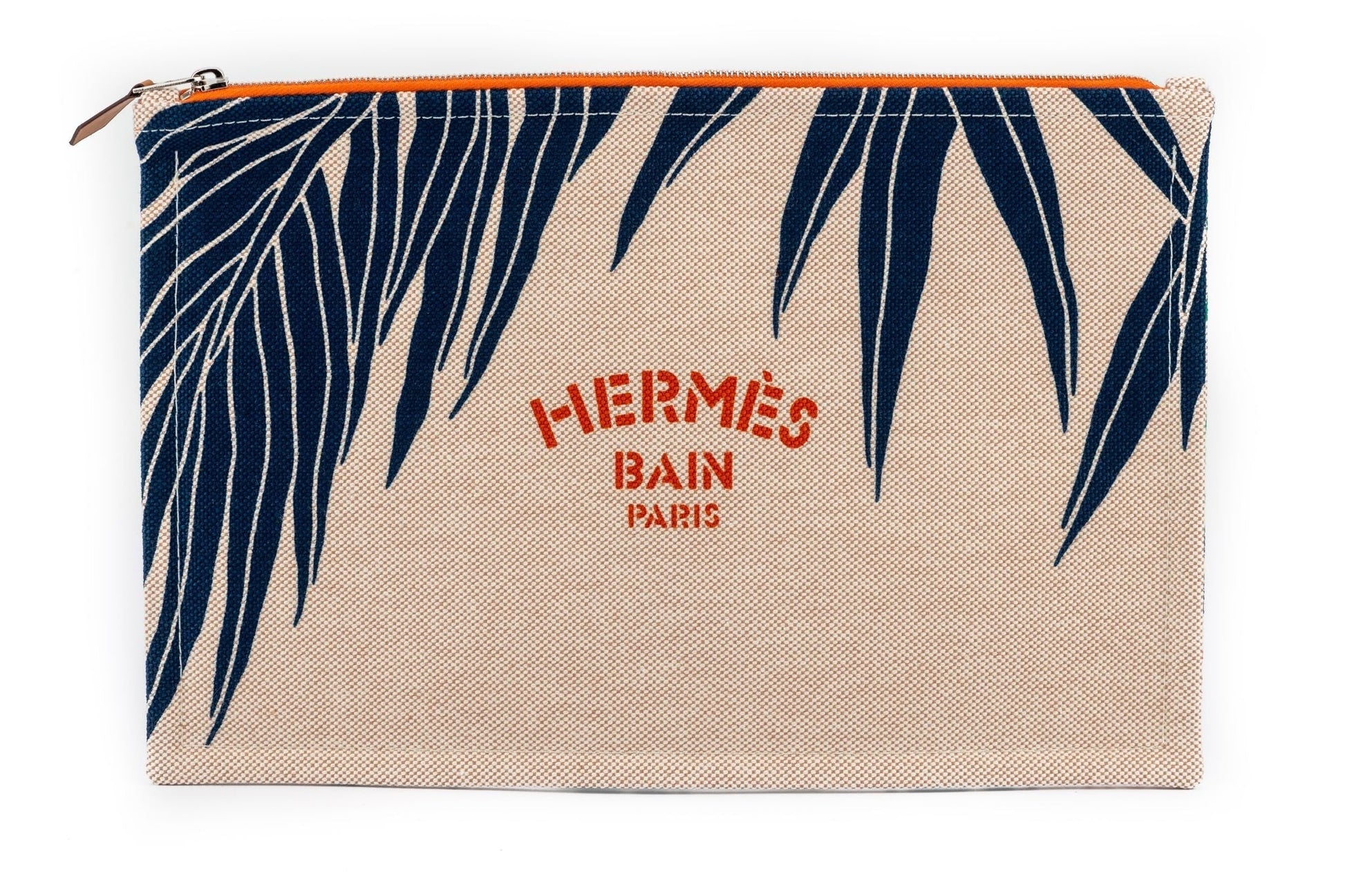 Hermes New Jaguars Toile Pochette Handbag Travel Bag