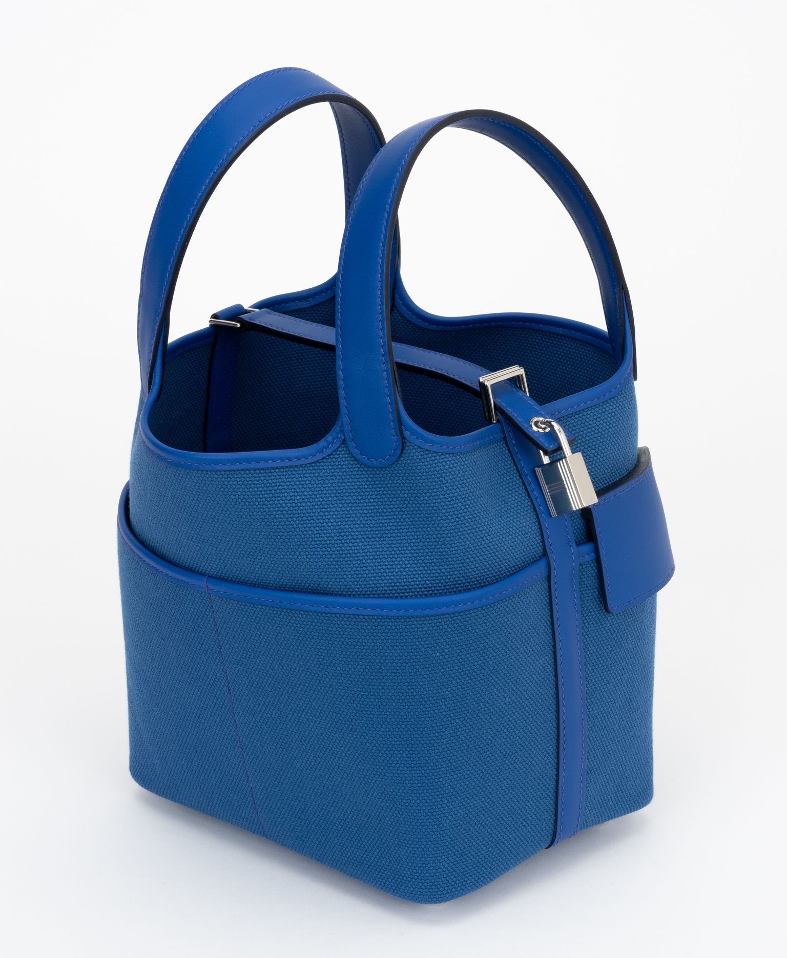 Hermes Nib Royal Cargo Picotin Handbag Blue Travel Bag