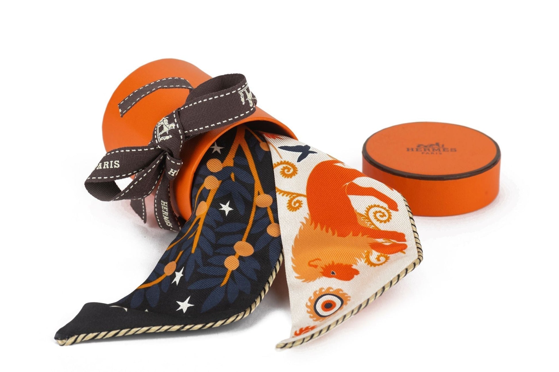 Hermes New Le Charme Orfee Twilly Handbag Scarf