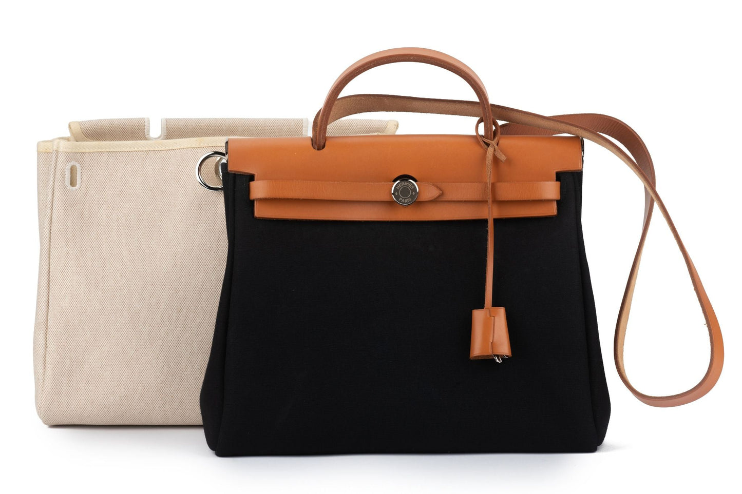Hermes Double Herbag Mint Handbag Travel Bag