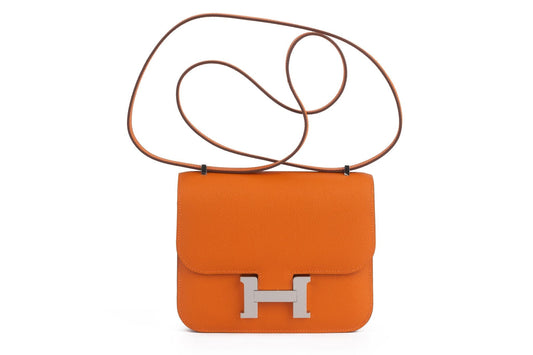Hermes New Orange Constance Handbag Mini Travel Bag