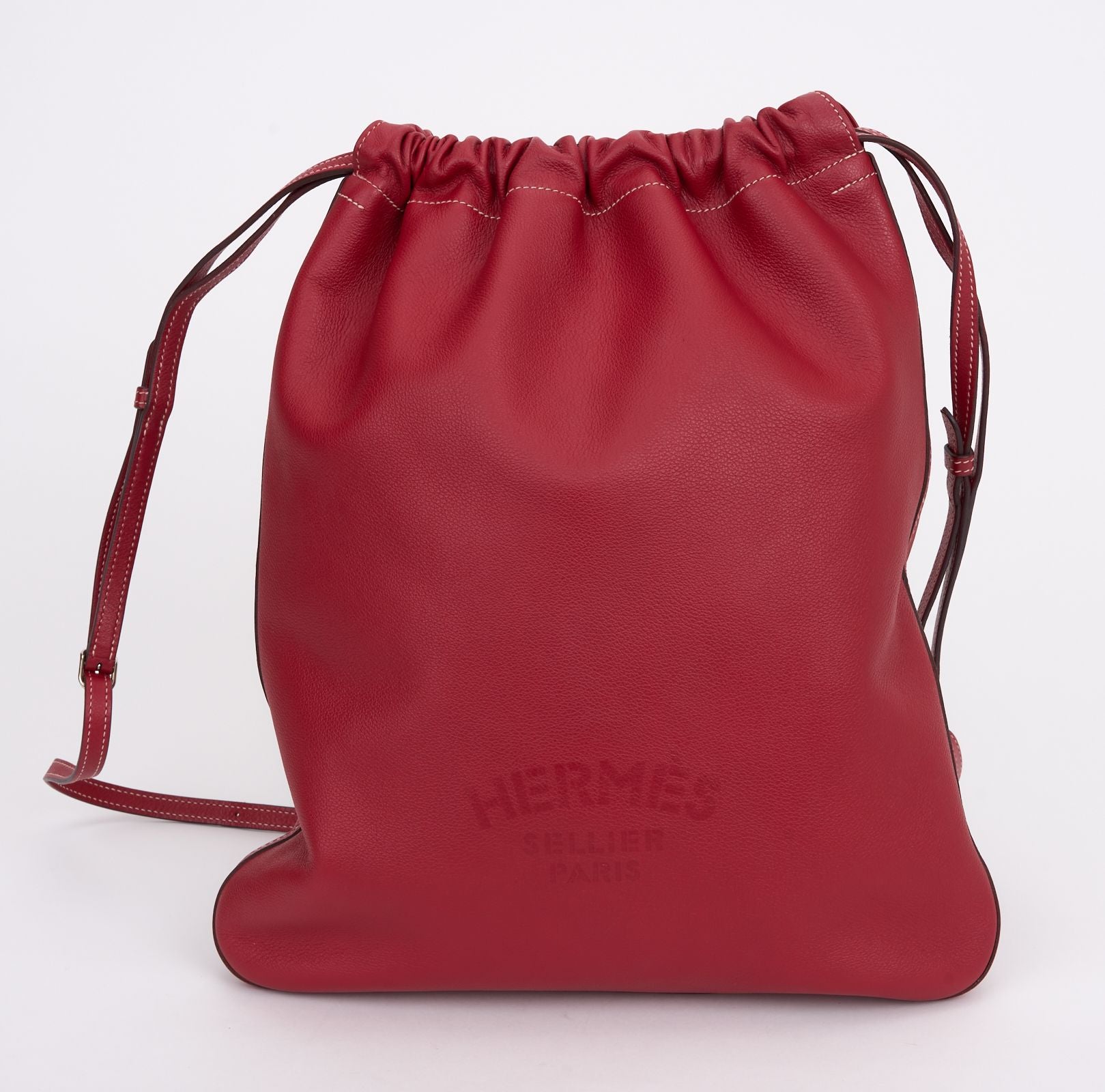 Hermes Bridado Backpack Red