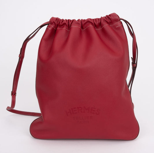 Hermes Bridado Backpack Red