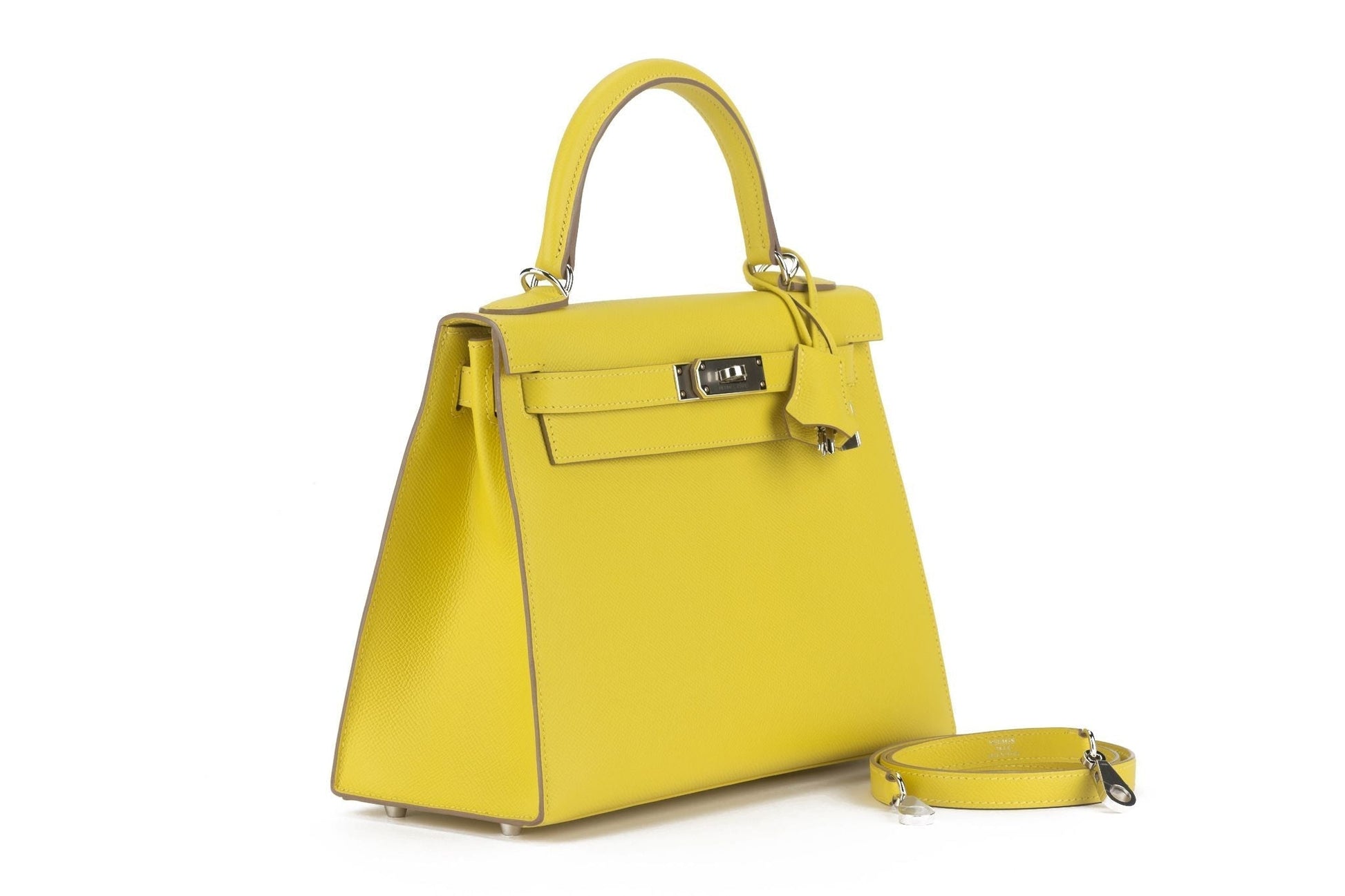Hermes New Kelly Sellier Epsom Lime Handbag Travel Bag