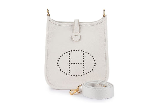 Hermes Clemence Evelyne Gris Pale New Handbag Travel Bag