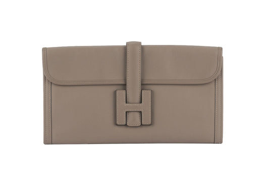 Hermes Swift Jige Elan Clutch Etoupe Clutch Bag