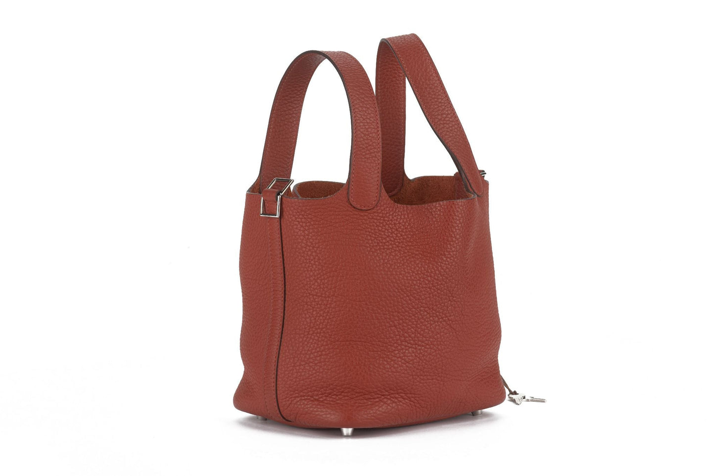 Hermes Brique Picotin Lock Togo Handbag Travel Bag