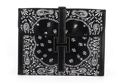 Hermes Box Jige Clutch Bandana Bag Black Clutch Bag