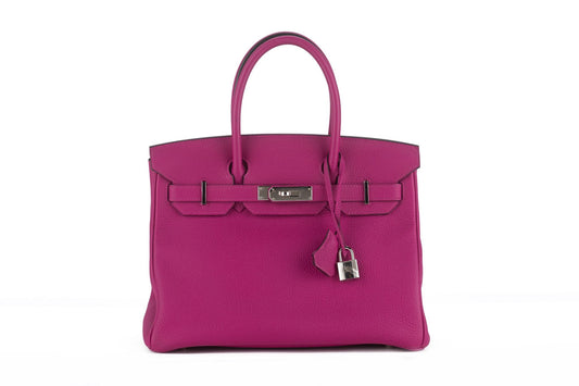 Hermes Birkin Rose Pourpre Togo Handbag Travel Bag Togo Her012727Itb