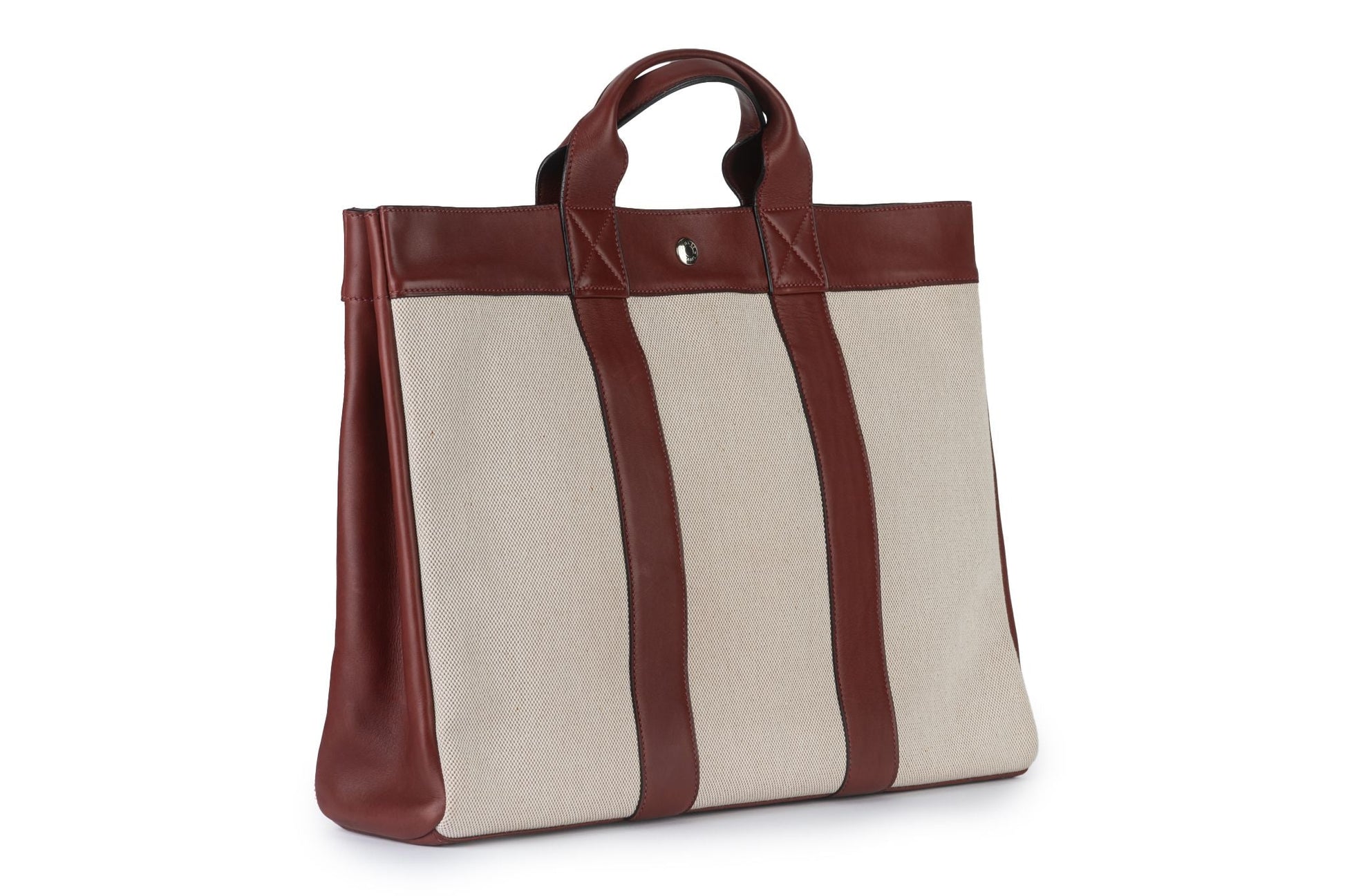 Hermes Deauville Ivory Tote Mm Red Tote Bag