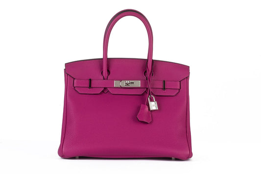 Hermes Birkin Rose Pourpre Togo Handbag Travel Bag