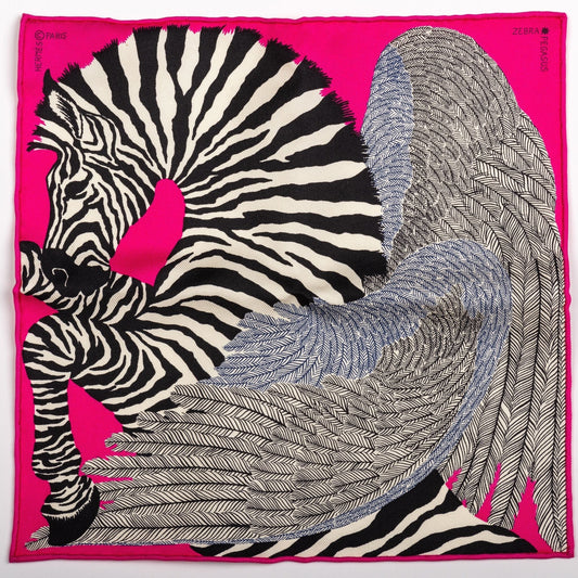 Hermes Collectible Zebra Pochette Handbag Pink Travel Bag