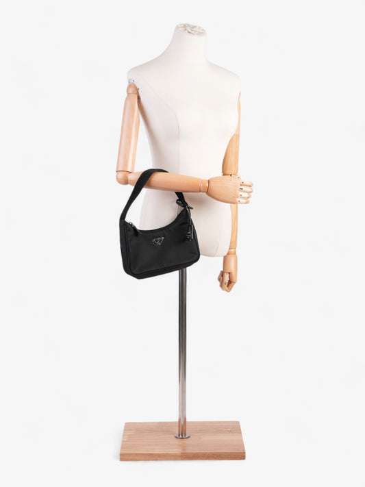 Prada Re Edition Shoulder Bag Nylon Black 2000 Black Nylon