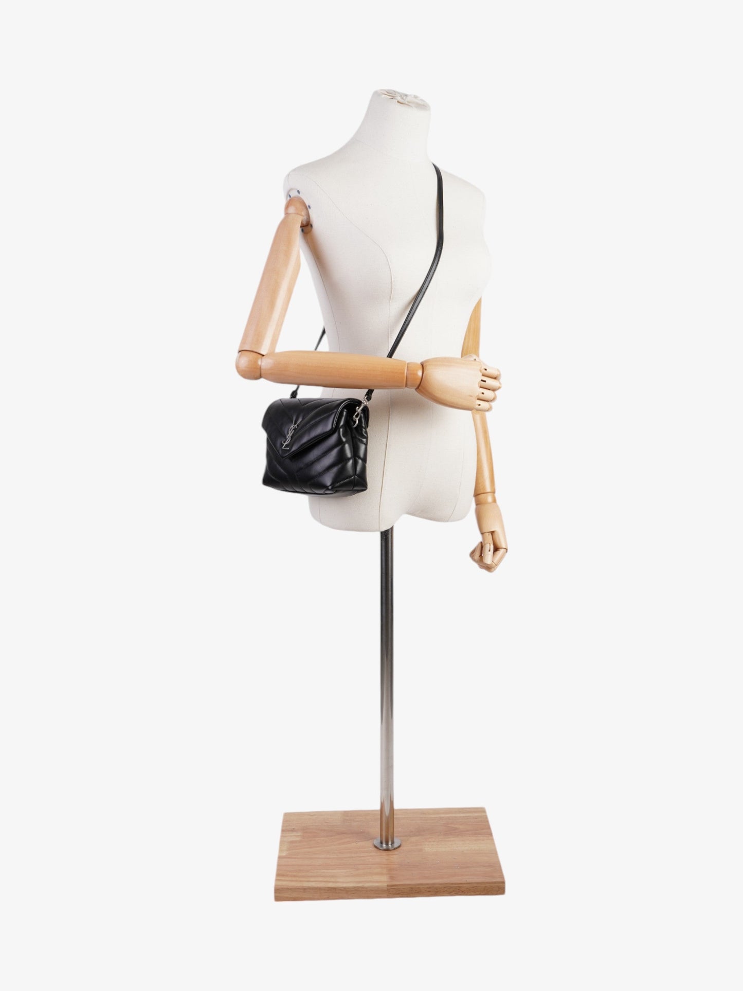 YSL Saint Laurent Lou Lou Crossbody Bag Leather Matelasse Black Matelasse Leather Toy