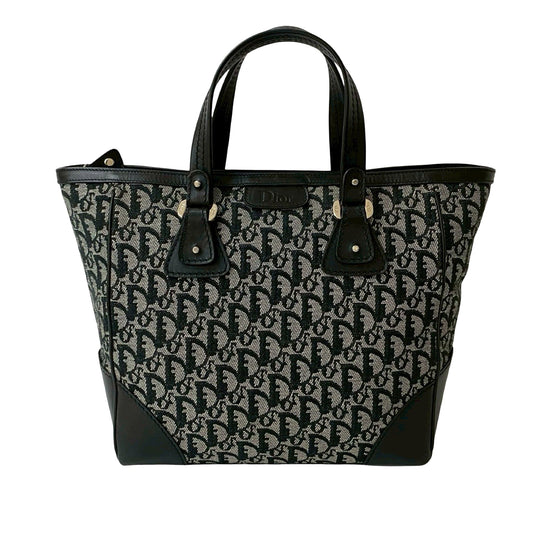 Dior Handbag issimo Trotter Tote Canvas Black Zip Tote Bag
