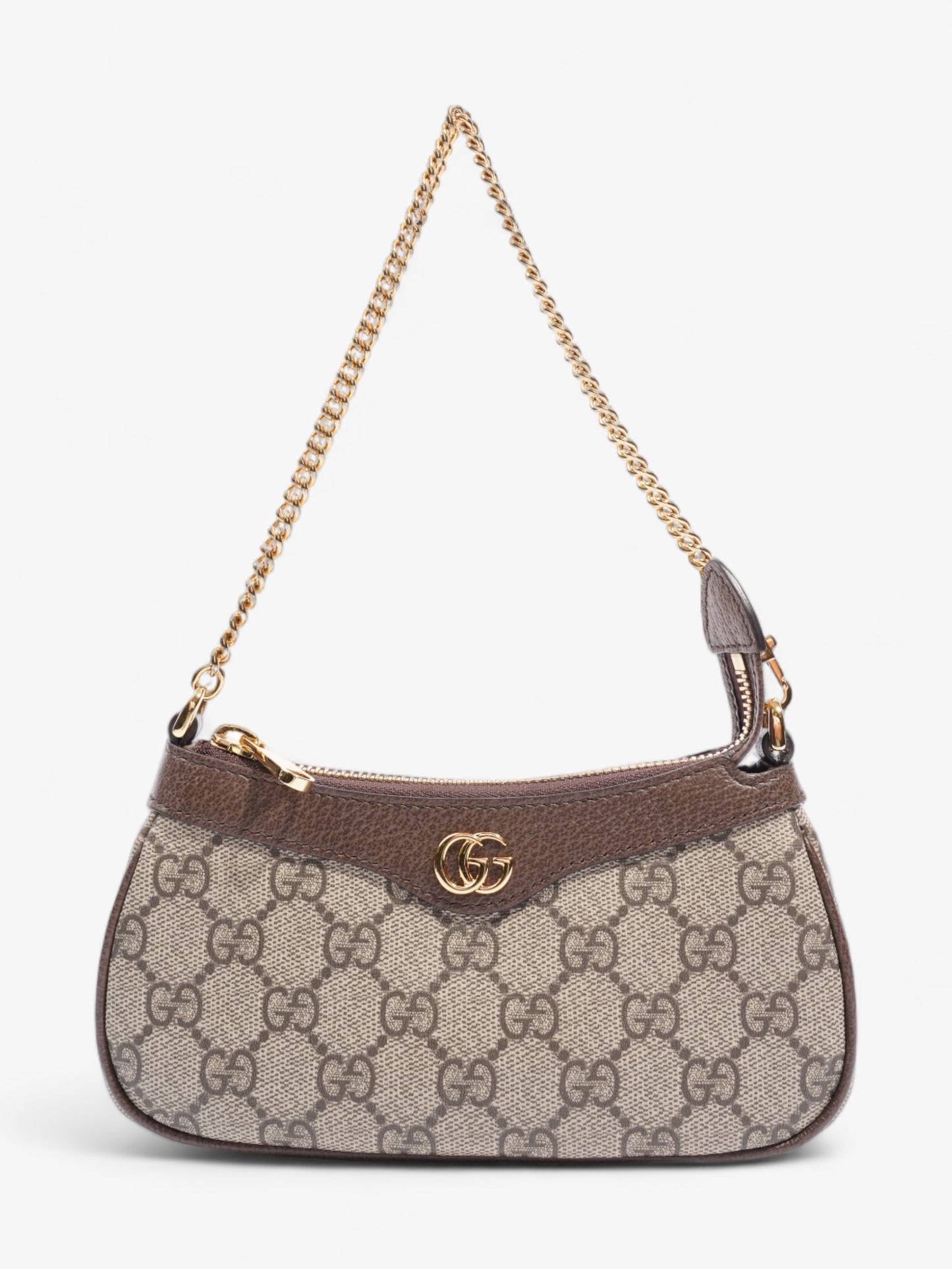 Gucci Ophidia Ebony Coated Handbag Canvas Beige Travel Bag