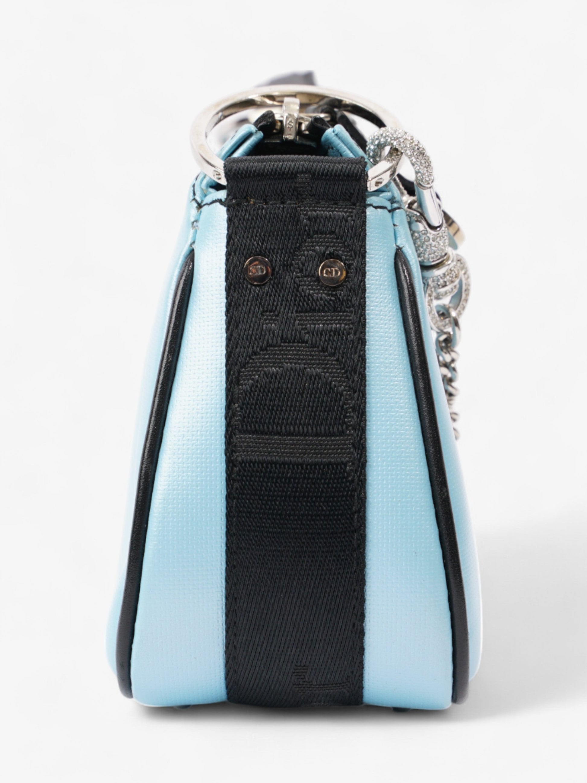 Dior Christian Hardcore Bag Light Coated Canvas Black Blue Shoulder Bag
