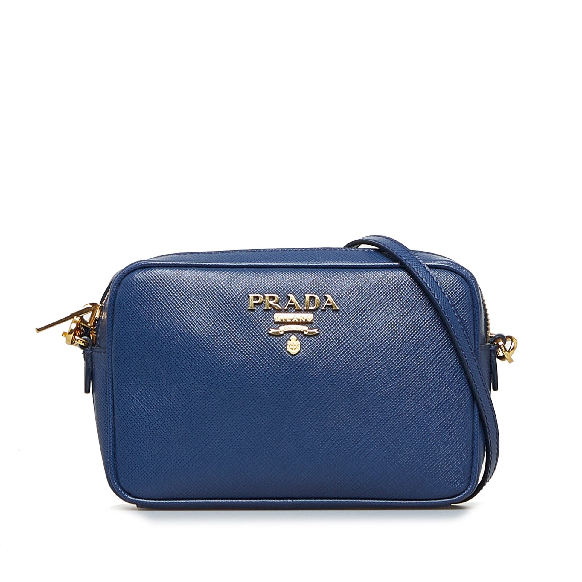 Prada Crossbody Bag Saffiano Blue Small