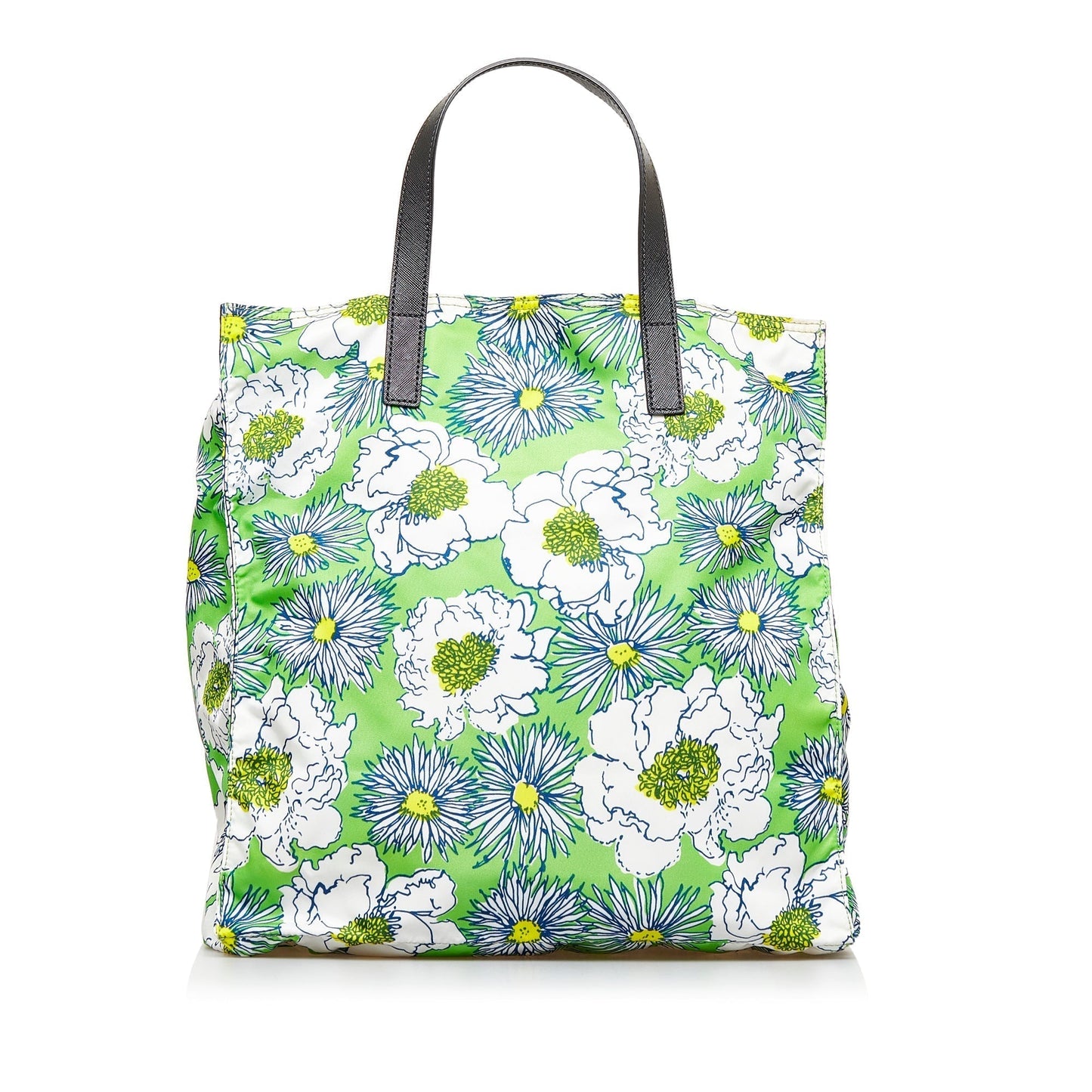 Prada Tessuto Stampato Tote Green Tote Bag