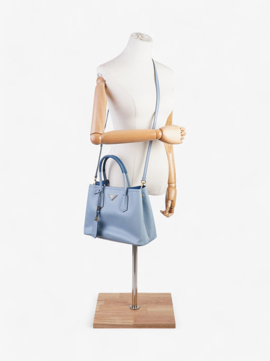 Prada Double Bag Astral Leather Saffiano Blue Shoulder Bag