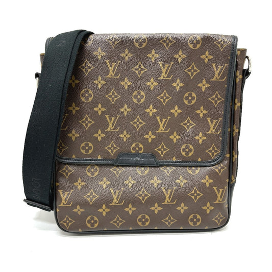 Louis Vuitton M56715 macacer Bus MM Monogram Canvas Brown Shoulder Bag