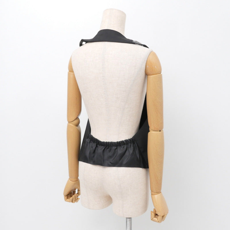 Louis Vuitton Vest 95 5 silk 36 Wool Black Handbag