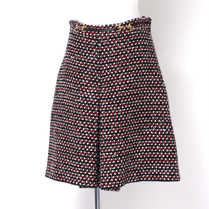 Gucci tweed x 42 Black White Red Navy Apparel