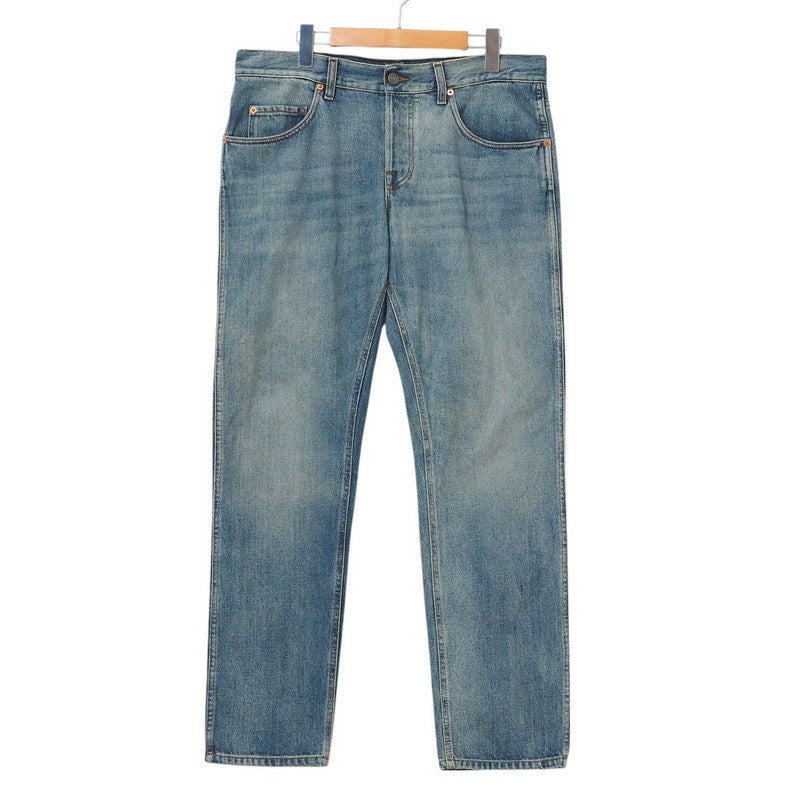 Gucci 36 Denim Cotton Blue Apparel