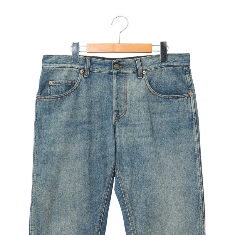 Gucci 36 Denim Cotton Blue Apparel