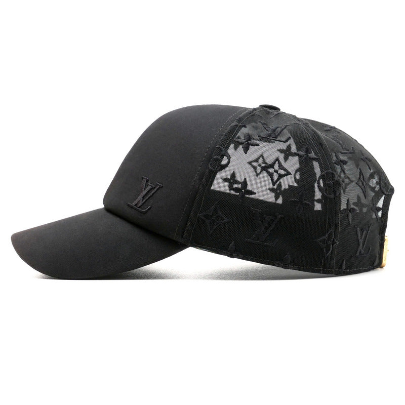 Louis Vuitton M77115 polyester baseball mesh Monogram Cotton Black Hat