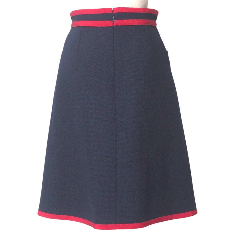 Gucci 36 Wool Red Navy Apparel