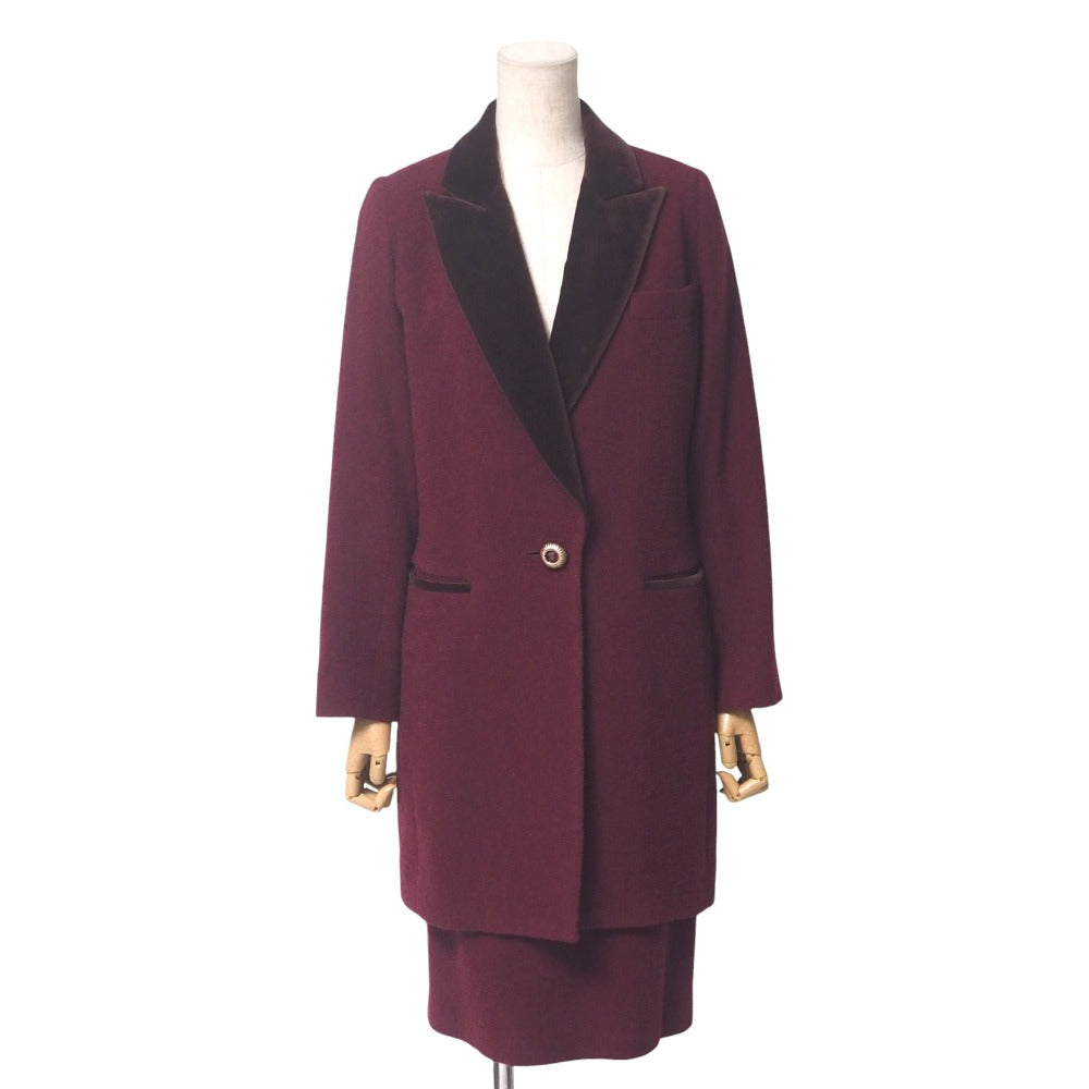 Dior Christian Suit Wool Wine Women Handbag Red Travel Bag