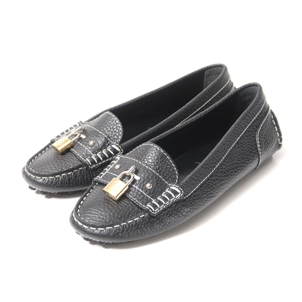 Louis Vuitton Slip-on 37 Leather Black White Handbag