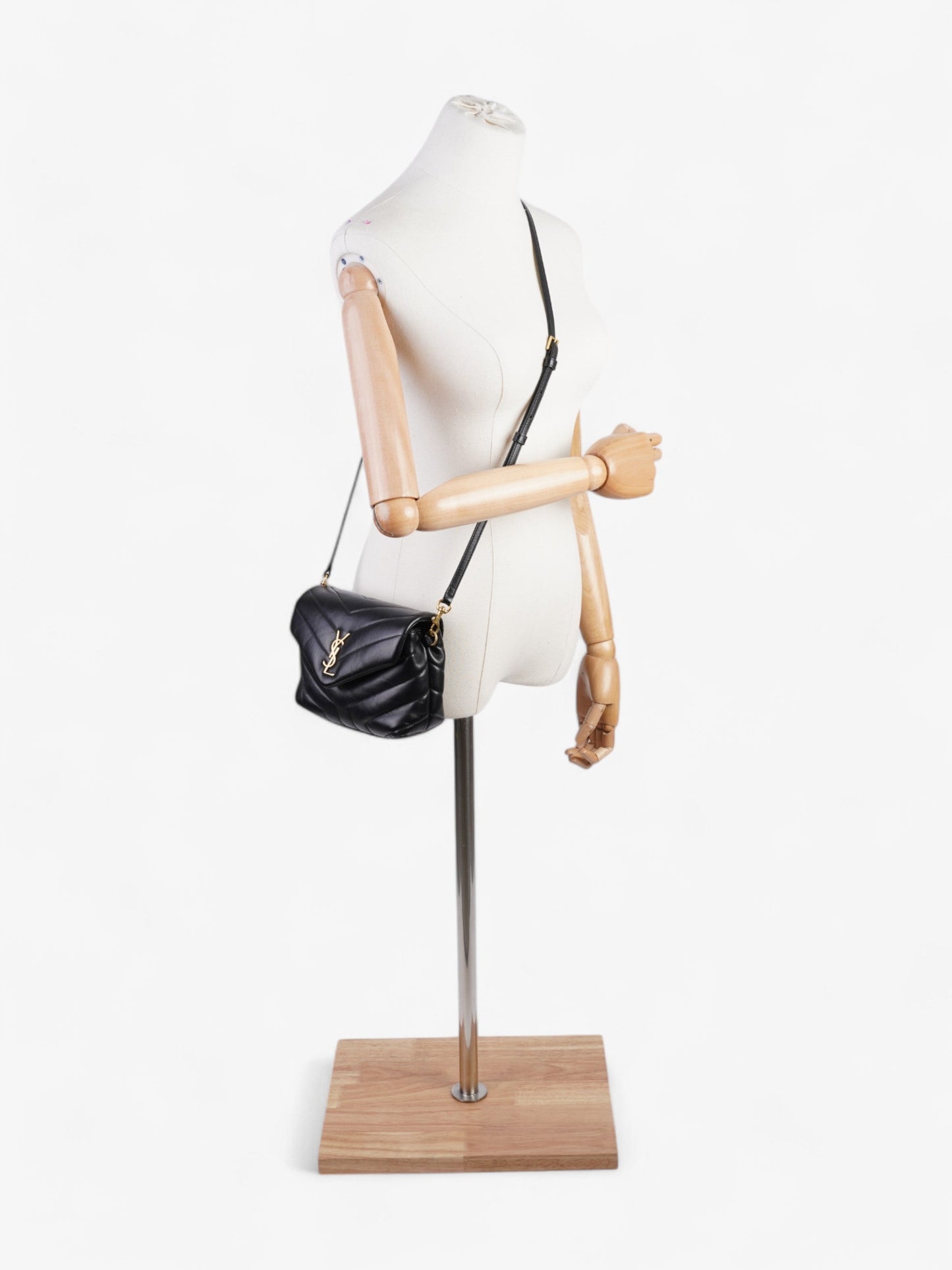 YSL Saint Laurent Lou Lou Crossbody Bag Leather Lambskin Black Lambskin Leather Toy