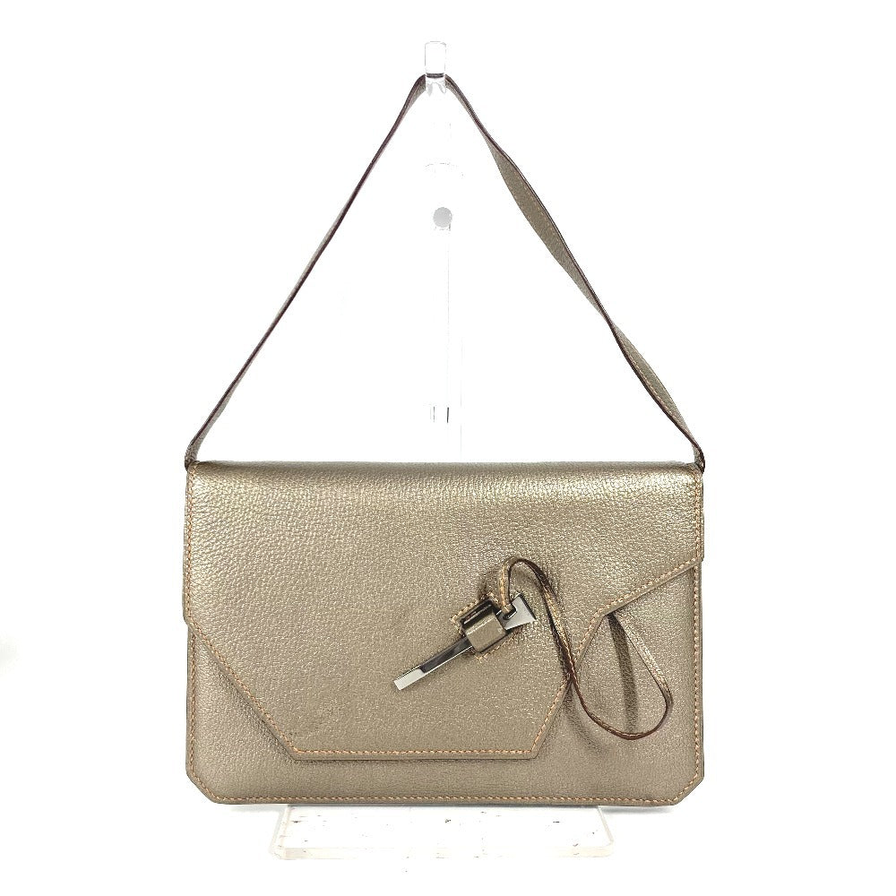 Shoulder Bag Shave Envelope Women Gold