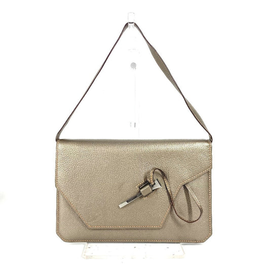 Hermes Shoulder Bag Shave Envelope Women Gold