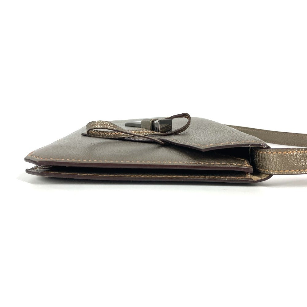 Hermes Shoulder Bag Shave Envelope Women Gold