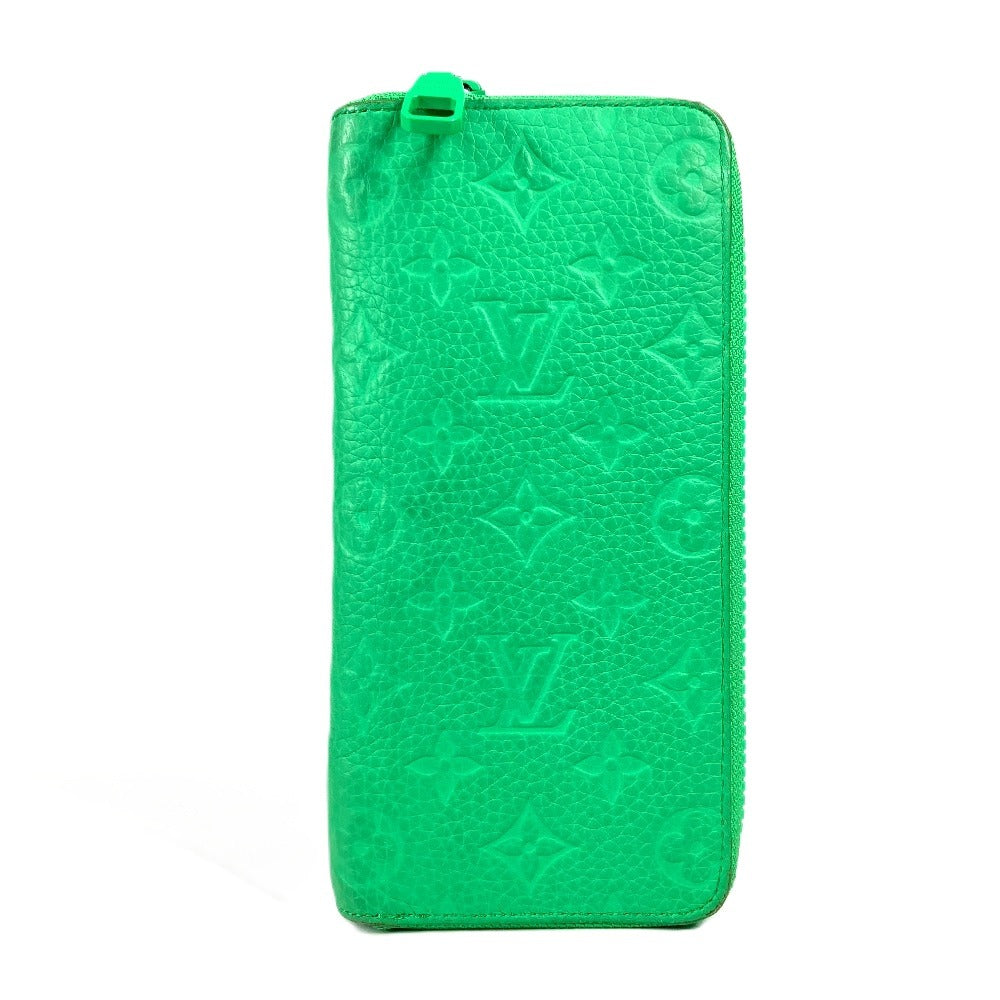Louis Vuitton Long Purse M81549 Taurillon Clemence Monogram Leather Green Wallet Case