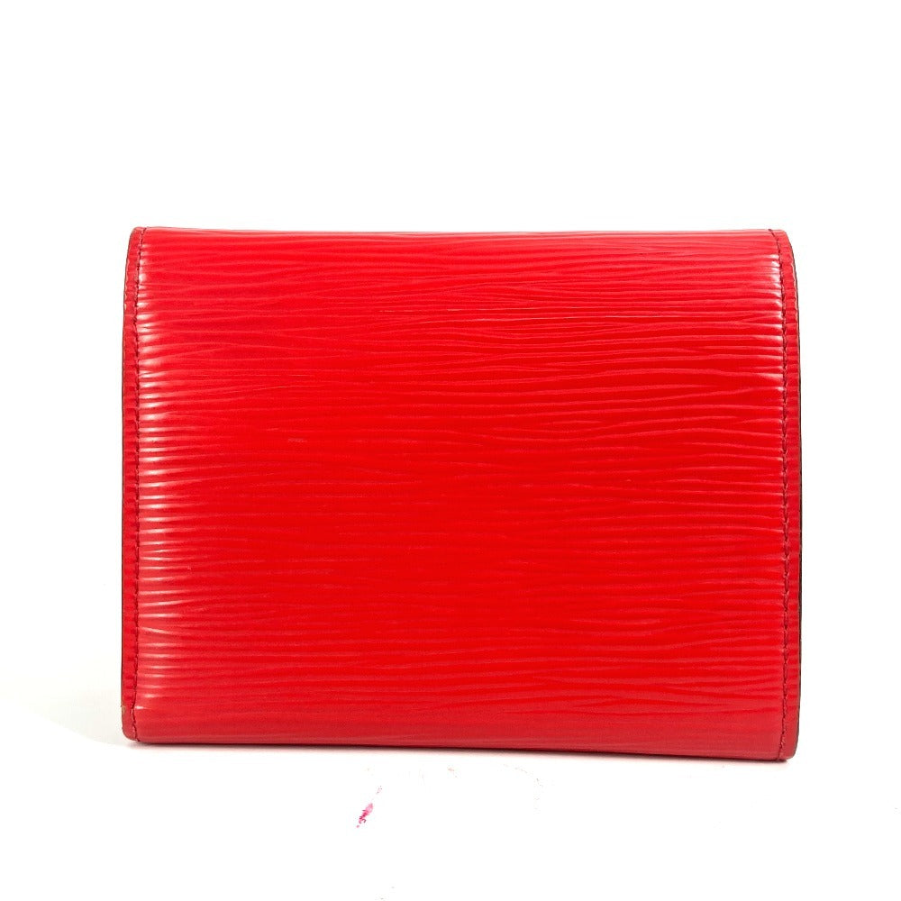 Louis Vuitton Trifold M62172 Epi Portefeuille Leather Red Wallet Case