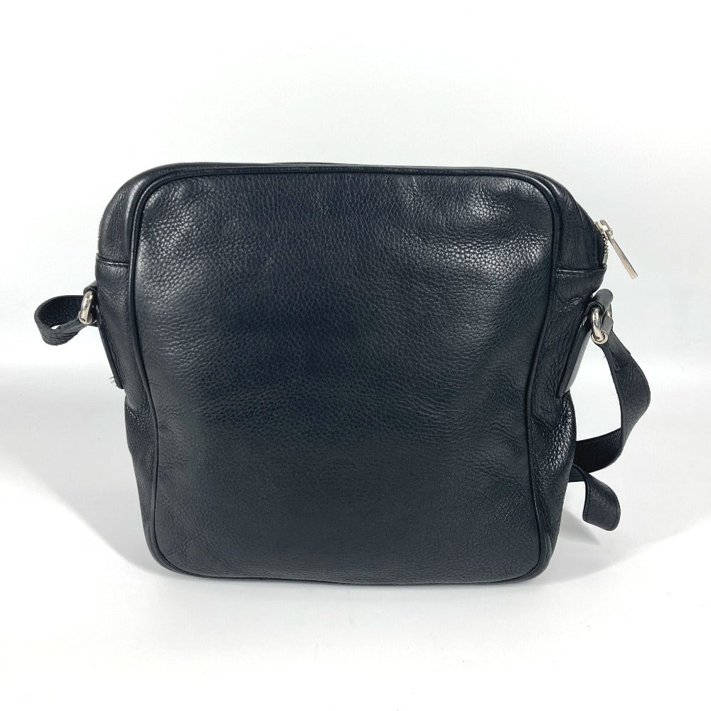 Gucci interlocking G Leather Black Logo Shoulder Bag