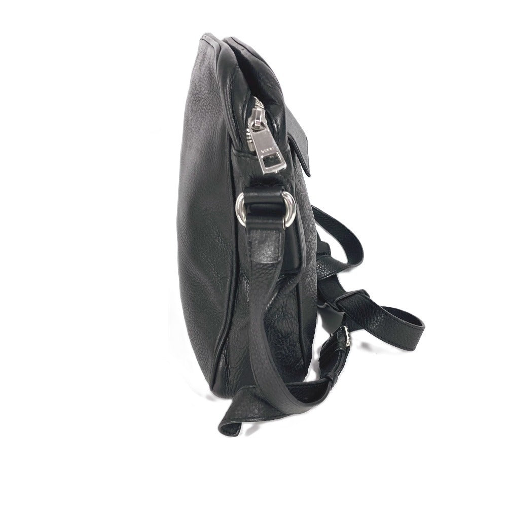 Gucci interlocking G Leather Black Logo Shoulder Bag