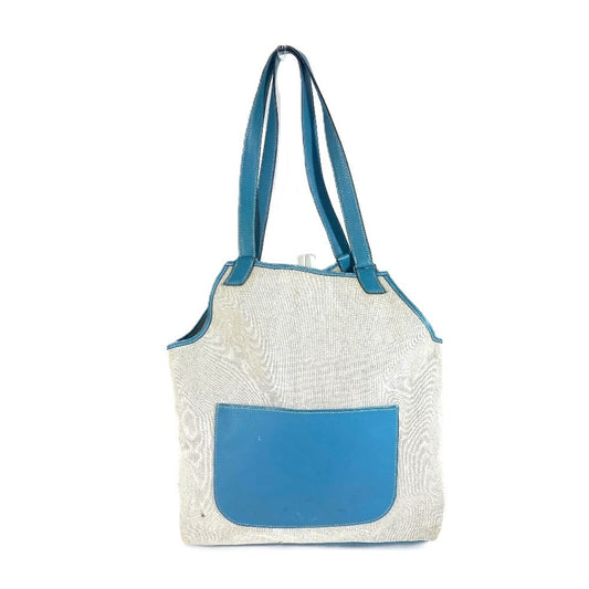 Hermes Shoulder Bag Shoulder Bag Tote Bag Giardinier Pm Leather Canvas Blue