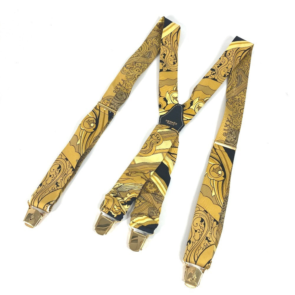 Suspenders Silk Yellow Overall Handle Handbag Travel Bag