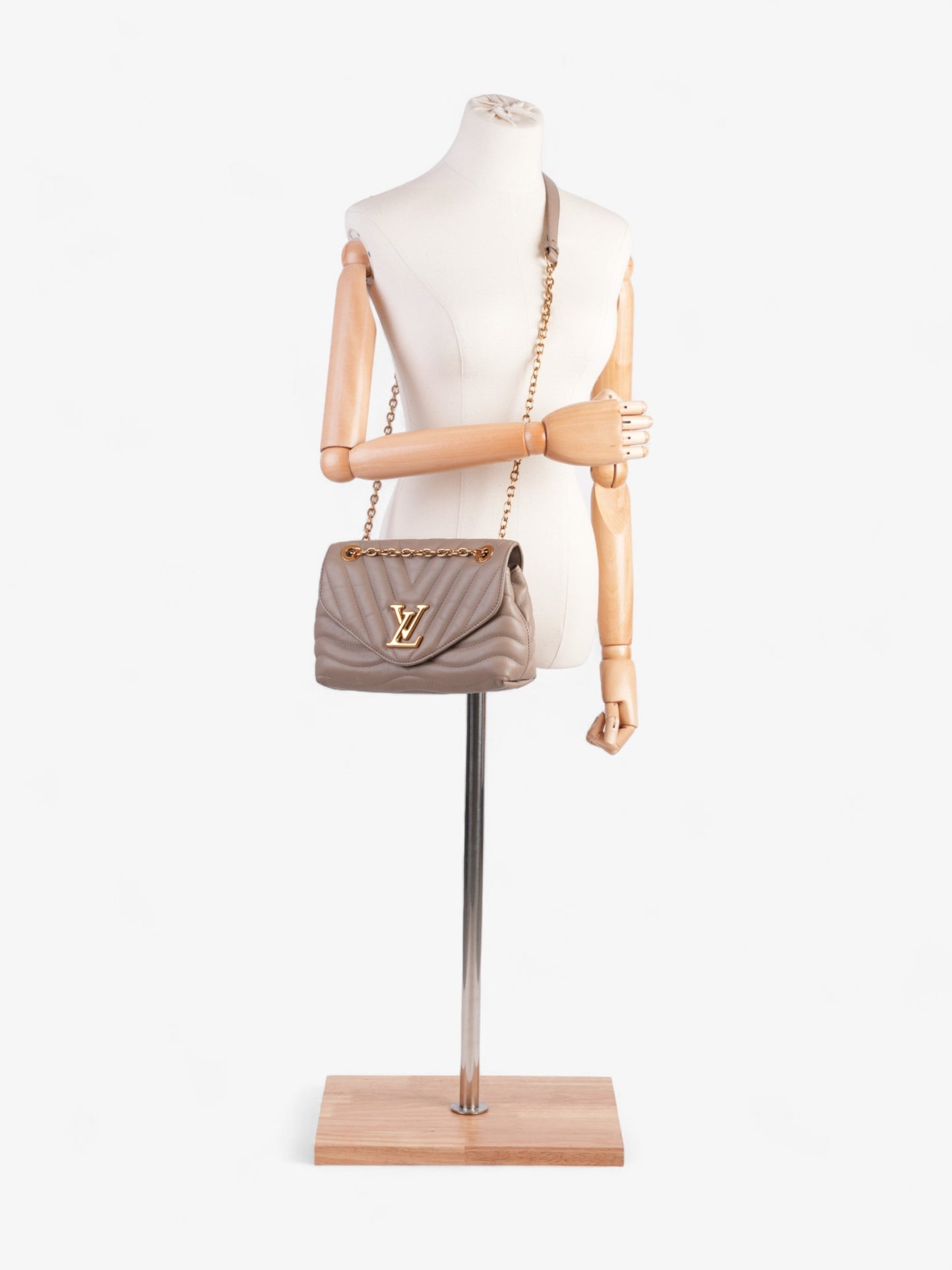 Louis Vuitton New Wave Taupe MM Leather Calfskin Handbag