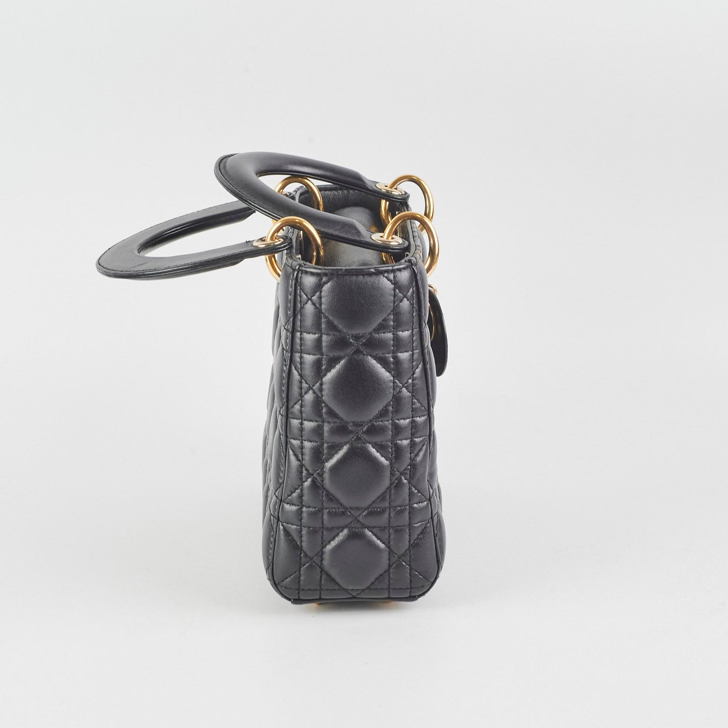 Dior Christian Lady Crossbody Bag Black Small Lady Dior Black