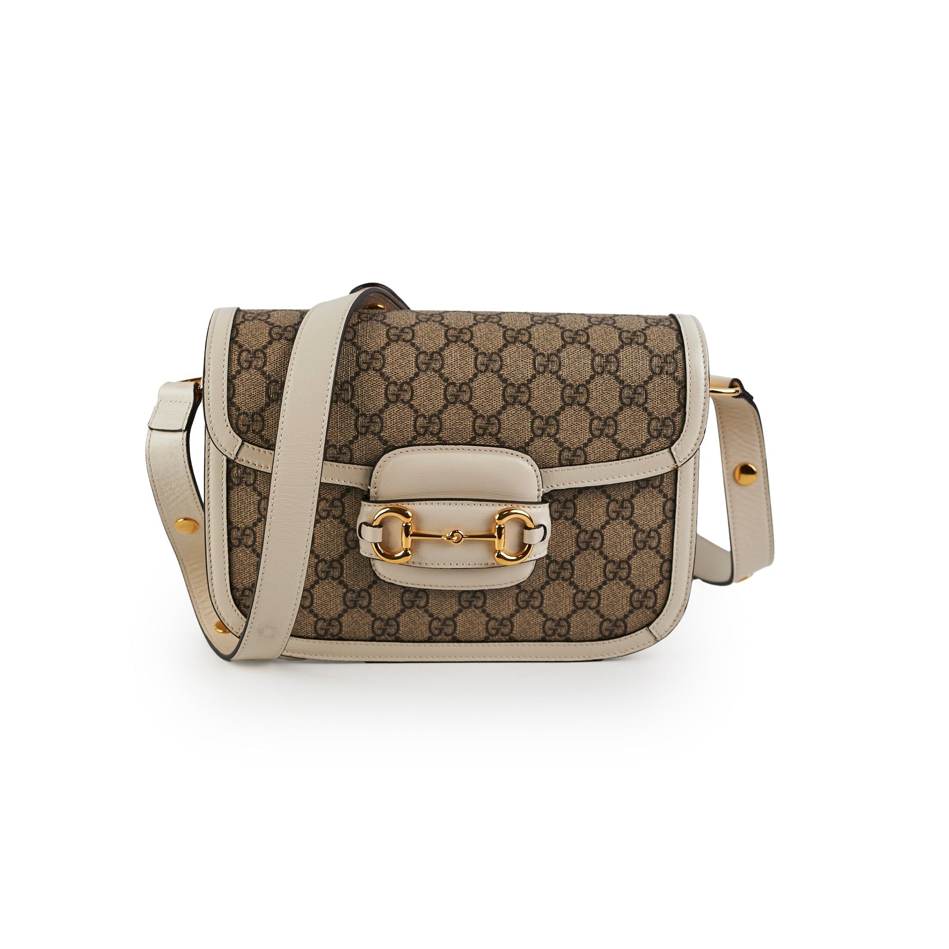 Gucci Horsebit Ivory Shoulder Bag