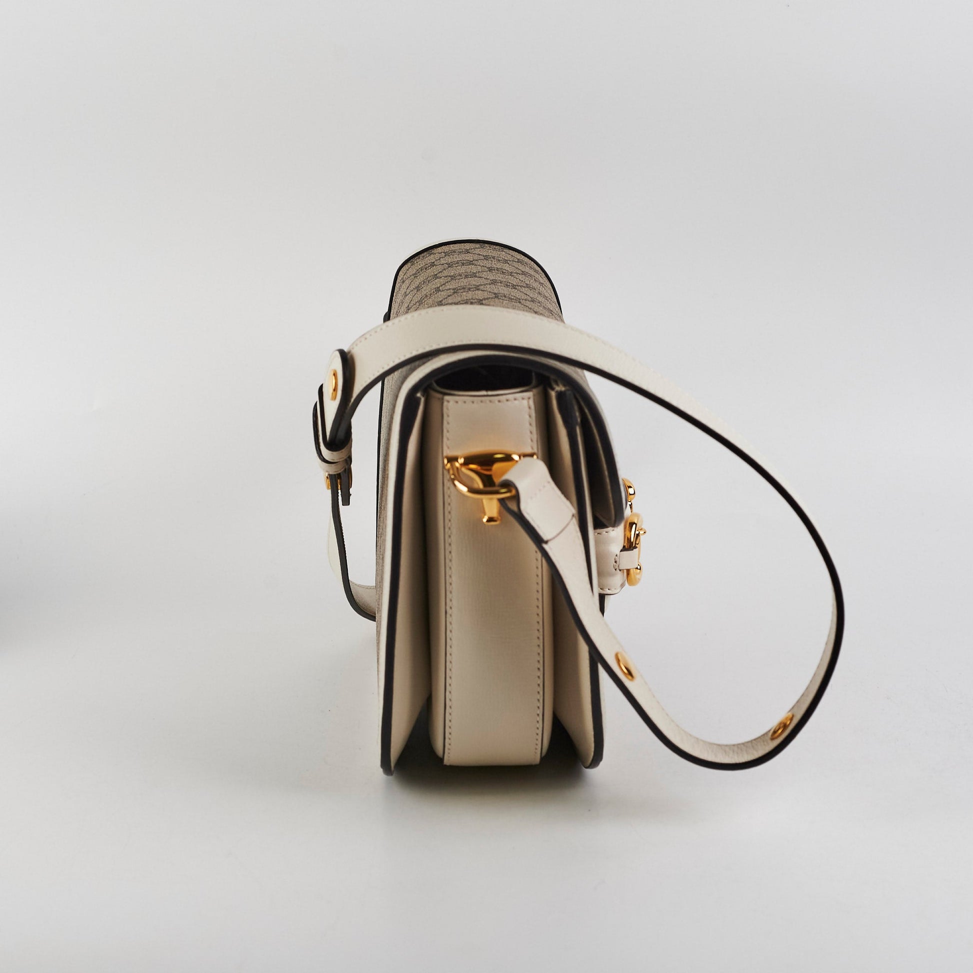 Gucci Horsebit Ivory Shoulder Bag